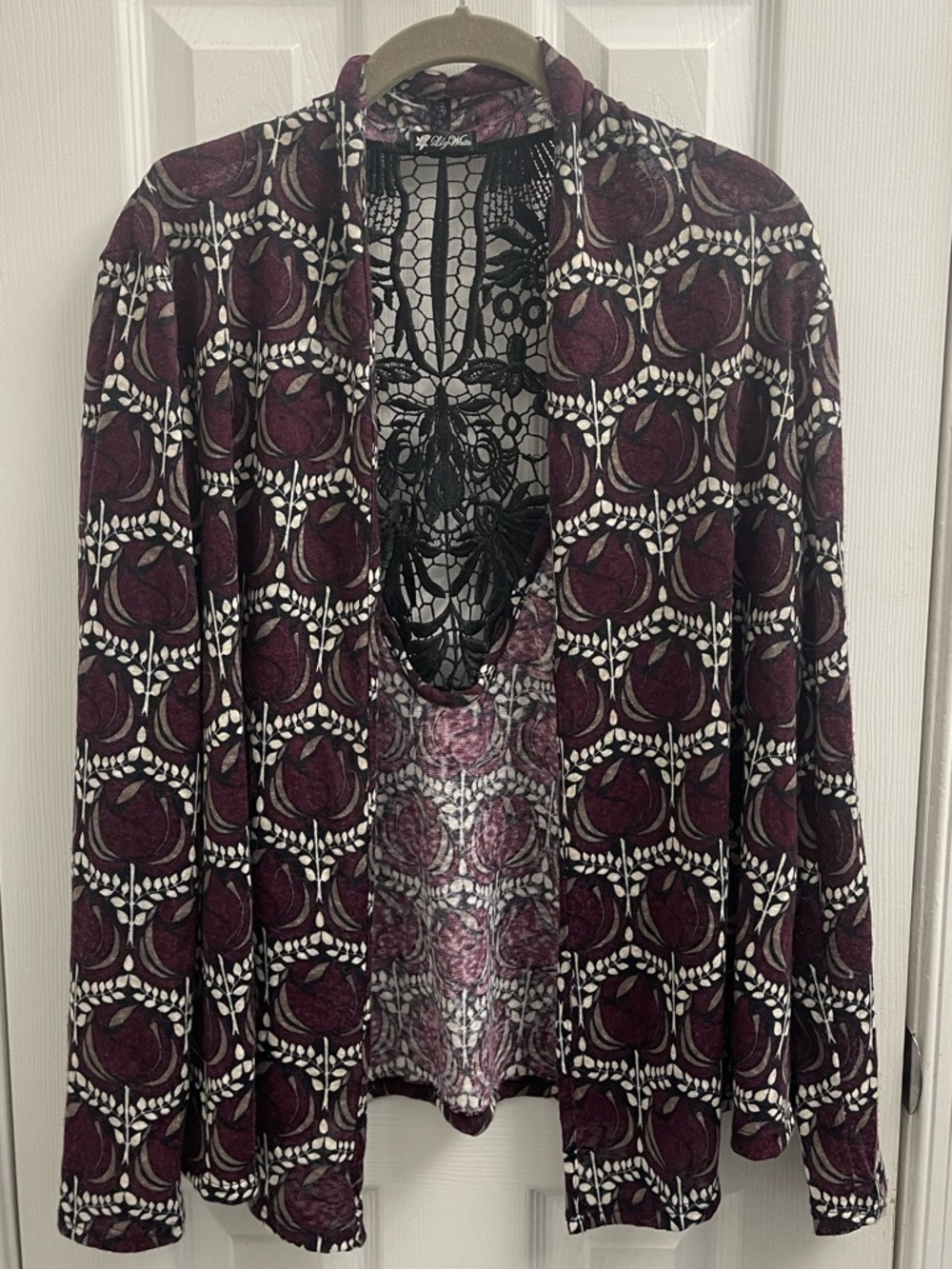 Lily White Open-Front Cardigan